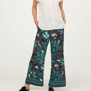 Ana Glover x H&M Floral Bird Wide Leg Trousers